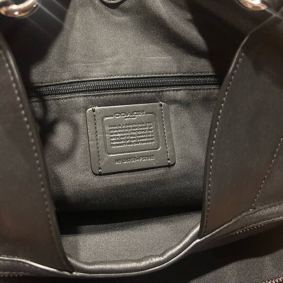 Coach Canvas and Leather Logo Tote Bag Women's F27579 - Picture 10 of 12